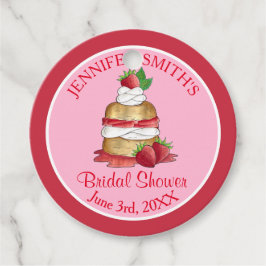 ストロベリーケーキショートケーキブライダルシャワー誕生日 フェイバータグ