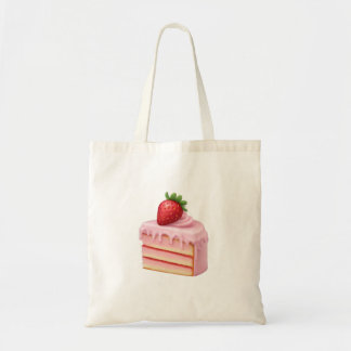 ストロベリーケーキスライス絵文字 – スイートデザートアート トートバッグ