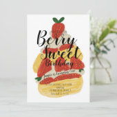 ストロベリーケーキデザートパーティー 招待状 (スタンド正面)