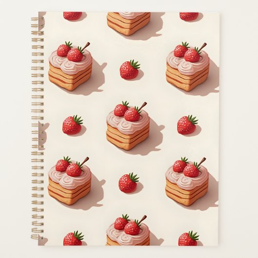 ストロベリーケーキパターンプランナー プランナー手帳 (正面)