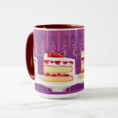 ストロベリーケーキ生成アートコンボ マグカップ (正面左)