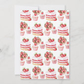 ストロベリーケーキ誕生日 招待状 (裏面)