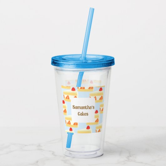 ストロベリーケーキ アクリルタンブラー (裏面)