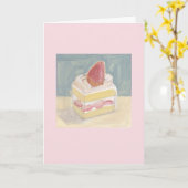 ストロベリーケーキ カード (黄色い花)
