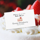 ストロベリーケーキ パティシエ 小規模事業 モダン 名刺