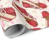 ストロベリーケーキ ラッピングペーパー (ロールコーナー)