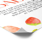 ストロベリーゲームベビー甘いシャワーと言わない ポスター (角)