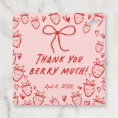 ストロベリーコケお洒落ットボーガールズ誕生日 フェイバータグ (裏面)