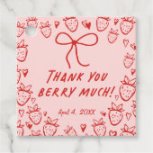 ストロベリーコケお洒落ットボーガールズ誕生日 フェイバータグ (正面)