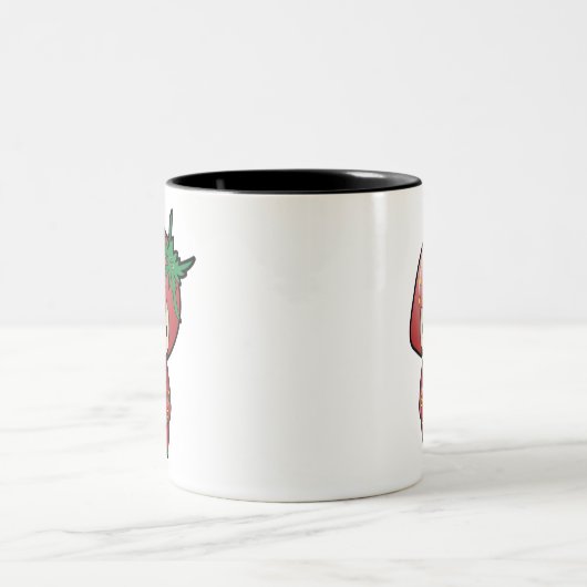 ストロベリーコケシ人形2トーンマグカップ ツートーンマグカップ (中央)