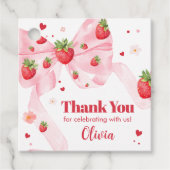 ストロベリーコケット誕生日パーティースクエア フェイバータグ (正面)