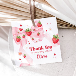 ストロベリーコケット誕生日パーティースクエア フェイバータグ