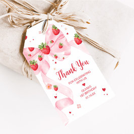 ストロベリーコケット誕生日パーティーメッセージカード ギフトタグ