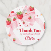 ストロベリーコケット誕生日パーティーラウンド フェイバータグ (正面)