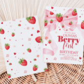 ストロベリーコケット誕生日パーティー 招待状