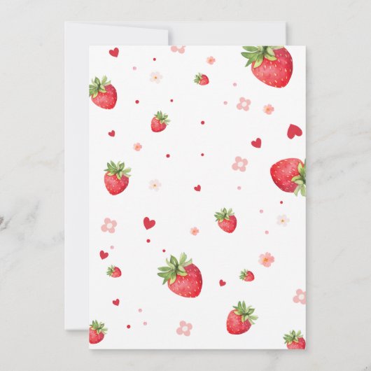 ストロベリーコケット誕生日パーティー 招待状 (裏面)