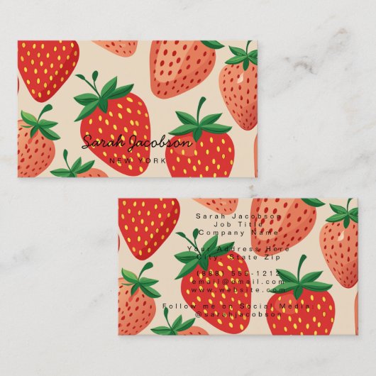 ストロベリーコテージコアコテージコア 名刺 (正面/裏面)