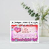 ストロベリーコラダバレンタインズデイマルティーニレシピ シーズンポストカード (スタンド正面)