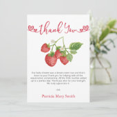 ストロベリーサマーベリースイートベビーシャワー サンキューカード (スタンド正面)