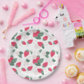 ストロベリーサマーベリー誕生日ピクニックパーティー ペーパープレート (パーティー)