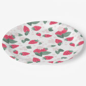 ストロベリーサマーベリー誕生日ピクニックパーティー ペーパープレート (アングル)