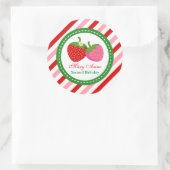 ストロベリーサマー誕生日ベビーシャワー ラウンドシール (バッグ)