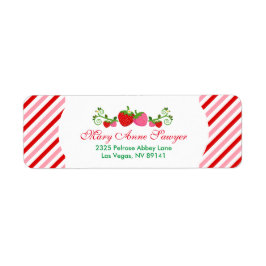 ストロベリーサマー誕生日ベビーシャワー ラベル