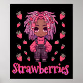 ストロベリーサレン:かわいいダークスキンアニメボーイ ポスター (正面)