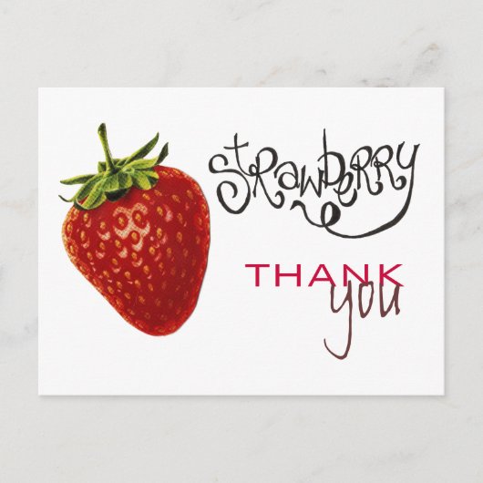 ストロベリーサンキューノート葉書 ポストカード (正面)