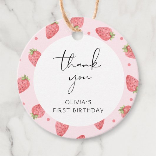 ストロベリーサンキューベリーペアギフトラベル フェイバータグ (正面)