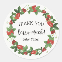 ストロベリーサンキューベリーマティメッセージカード ラウンドシール