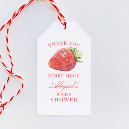 ストロベリーサンキューベリーラージギフトラベル ギフトタグ