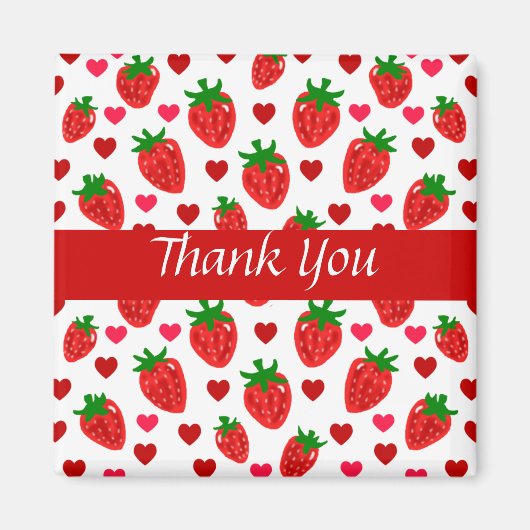ストロベリーサンキューマグネット マグネット (正面)