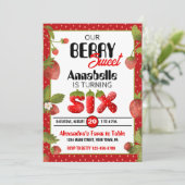 ストロベリーシックスバースデーパーティーの招待状 招待状 (スタンド正面)