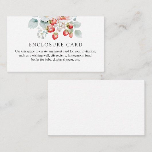 ストロベリーシャワー囲いカード エンクロージャーカード (正面/裏面)