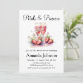 ストロベリーシャンパンブライダルシャワー 招待状 (スタンド正面)