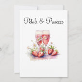 ストロベリーシャンパンブライダルシャワー 招待状 (裏面)