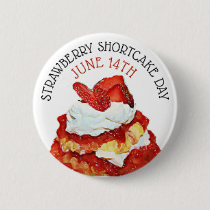 ストロベリーショートケーキの日6月14日ホリデーボタン 缶バッジ