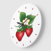 ストロベリーショートケーキタイム ラージ壁時計 (傾斜)
