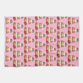 ストロベリーショートケーキデザートイチゴ キッチンタオル (横)