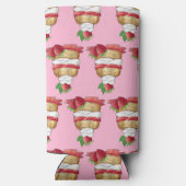 ストロベリーショートケーキデザートイチゴ スリム缶クーラー (裏面)