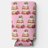 ストロベリーショートケーキデザートイチゴ スリム缶クーラー (正面)