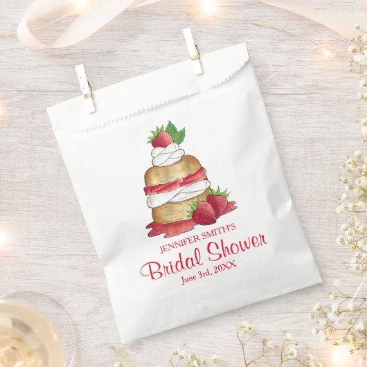 ストロベリーショートケーキデザートイチゴ フェイバーバッグ (クリップ留めされた状態)