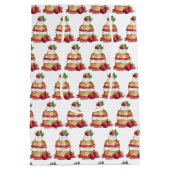 ストロベリーショートケーキデザートイチゴ ミディアムペーパーバッグ (裏面)