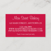 ストロベリーショートケーキデザートイチゴ 名刺 (裏面)