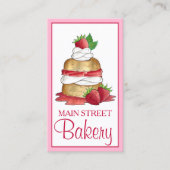 ストロベリーショートケーキデザートイチゴ 名刺 (正面)