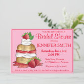 ストロベリーショートケーキデザートイチゴ 招待状 (スタンド正面)