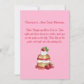 ストロベリーショートケーキデザートイチゴ 招待状 (裏面)