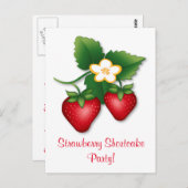 ストロベリーショートケーキパーティーに参加 ポストカード (正面/裏面)