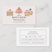 ストロベリーショートケーキブランマンジュカップケーキベーカリー 名刺 (正面/裏面)